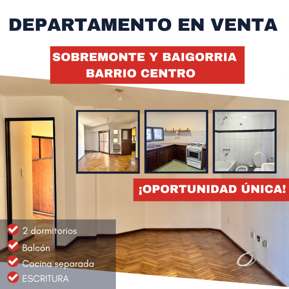 EN VENTA DPTO DE DOS DORMITORIOS CON BALCON - MICROCENTRO 