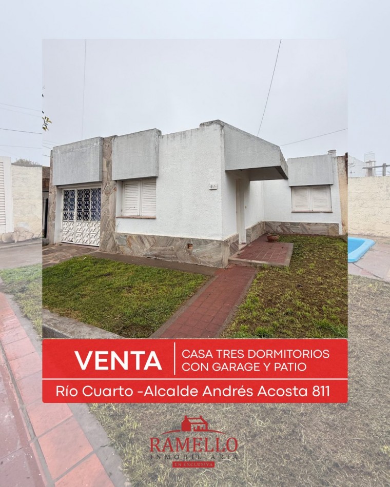 EN VENTA - Casa de tres dormitorios con garage | Apta credito hipotecario